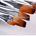 short wooden handle artist brush set